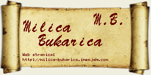 Milica Bukarica vizit kartica